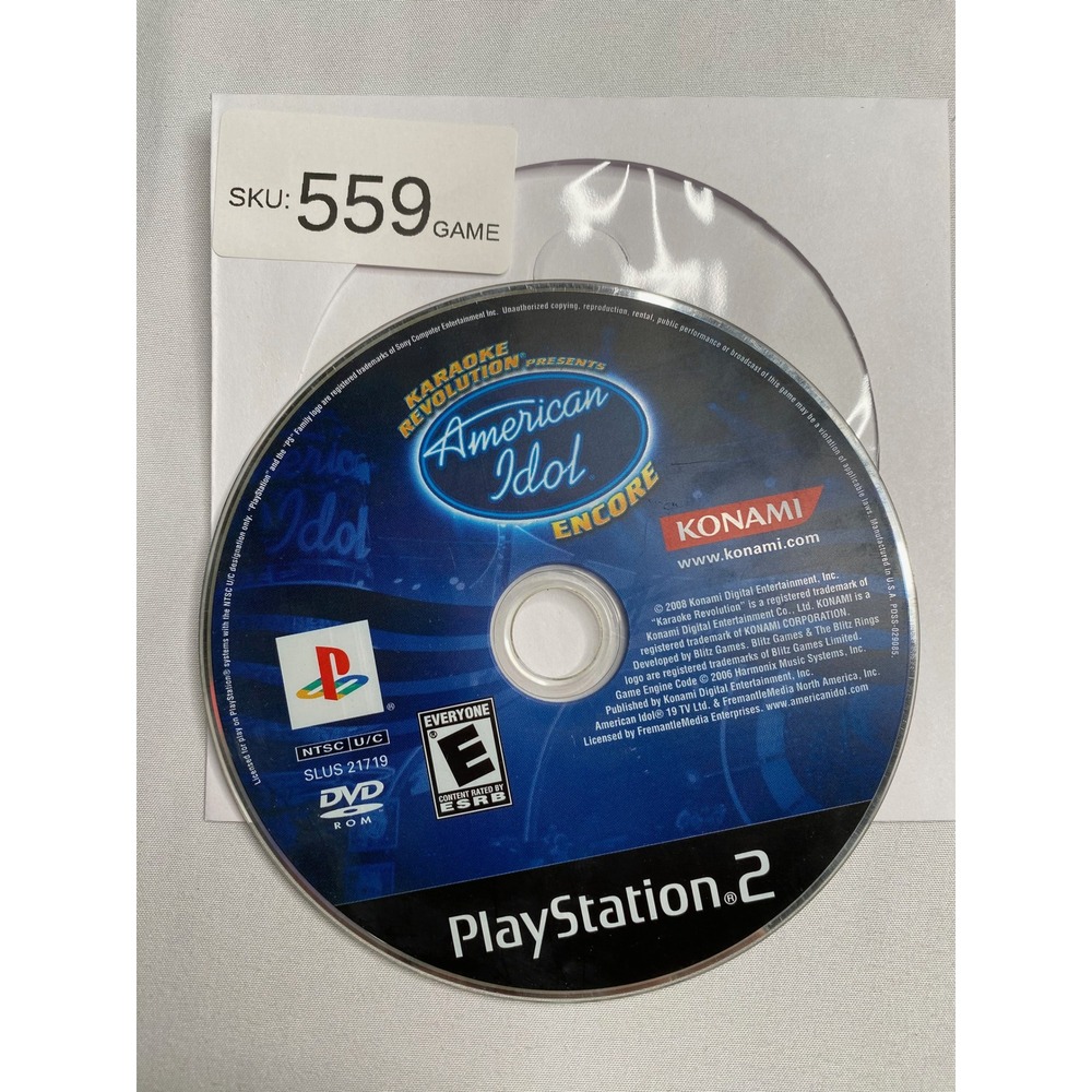 Karaoke Revolution American Idol Encore Sony PlayStation 2